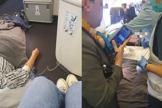 Nhóm bác sĩ Hàn Quốc cứu sống hành khách nguy kịch trên máy bay