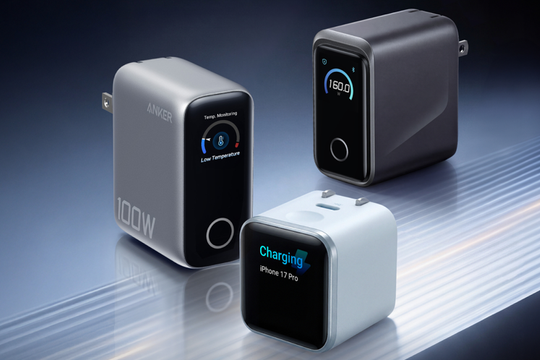 5 mẫu sạc nhanh trên 100 W tích hợp màn hình