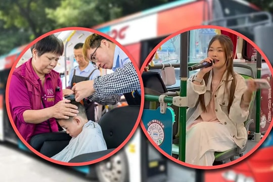 Biến xe buýt thành tiệm cắt tóc và rạp phim di động