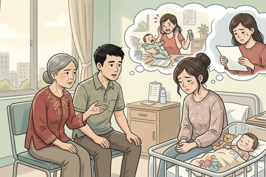 Chồng mắng tôi 'làm mẹ kiểu gì mà không khóc khi con ốm'