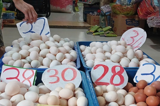 Giá trứng và rau xanh giảm mạnh