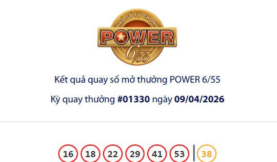 Một vé số Power 6/55 của Vietlott trúng giải Jackpot 2
