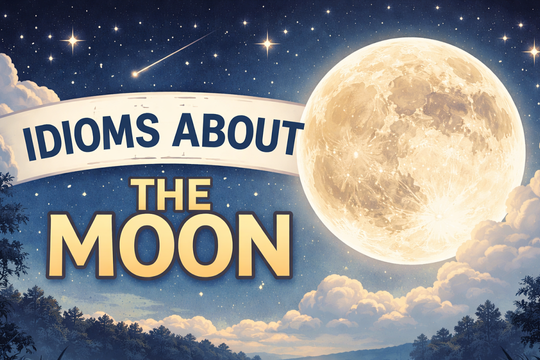 Nghĩa khác của 'moon' trong thành ngữ tiếng Anh