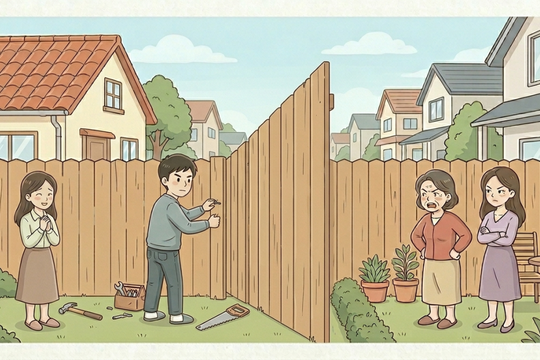 Xây rào chắn không cho mẹ và em gái sang nhà vì họ coi thường vợ tôi