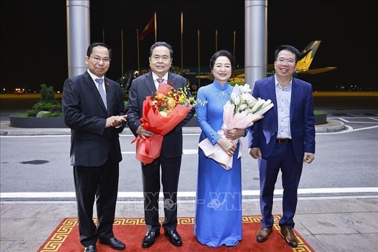 Chủ tịch Quốc hội Trần Thanh Mẫn lên đường dự Đại hội đồng IPU-152 và thăm chính thức Italy