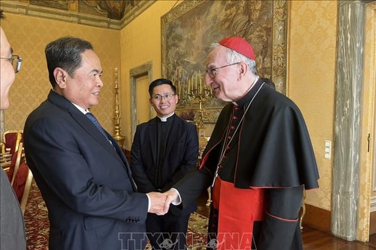 Chủ tịch Quốc hội Trần Thanh Mẫn tiếp kiến Giáo hoàng Leo XIV