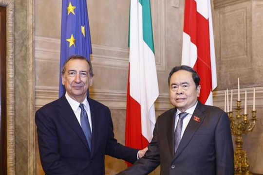 Chủ tịch Quốc hội Trần Thanh Mẫn tiếp Thị trưởng Thành phố Milan Giuseppe Sala