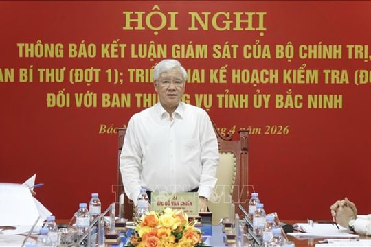 Thông báo kết luận kiểm tra, giám sát đối với Ban Thường vụ Tỉnh ủy Bắc Ninh