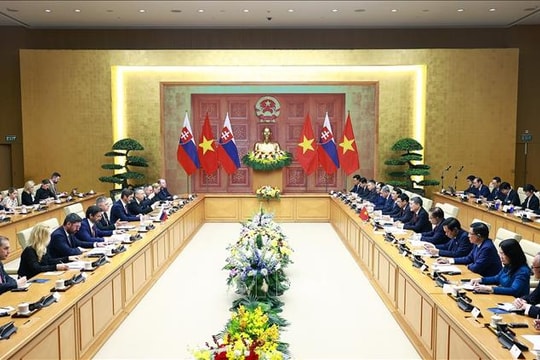 Thủ tướng Chính phủ Lê Minh Hưng hội đàm với Thủ tướng Cộng hòa Slovakia Robert Fico