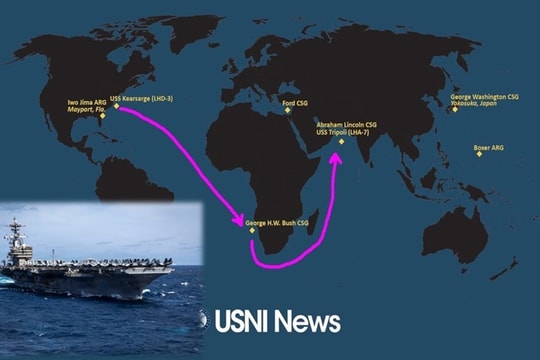 Tiến vào Trung Đông, tại sao tàu sân bay Mỹ phải 'né' Biển Đỏ?