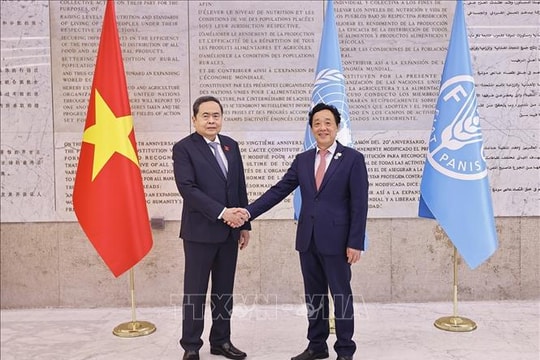 Chủ tịch Quốc hội Trần Thanh Mẫn gặp Tổng Giám đốc FAO