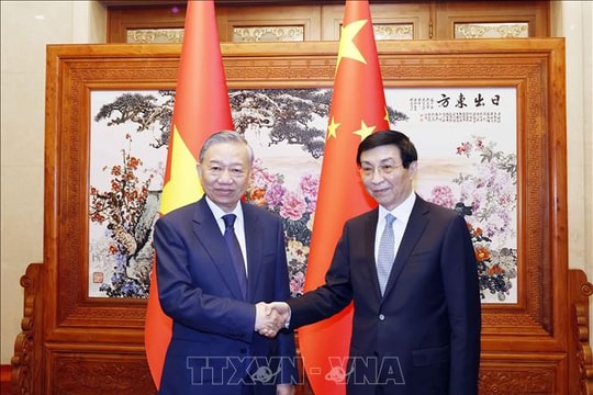 Tổng Bí thư, Chủ tịch nước Tô Lâm hội kiến Chủ tịch Chính hiệp toàn quốc Trung Quốc Vương Hộ Ninh