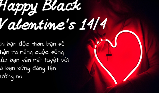 Những mẫu thiệp Valentine 14/4 - Valentine đen đẹp nhất 2026