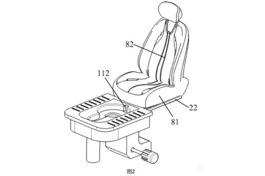 Hãng ôtô được cấp bằng sáng chế bồn cầu dưới ghế