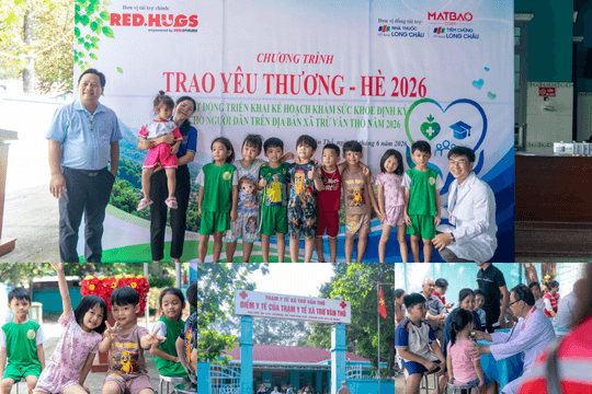 Chương trình 'Trao yêu thương - Hè 2026': Khám sức khỏe và tặng quà cho trẻ em khó khăn