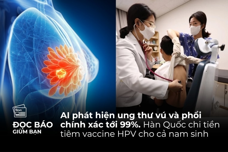 19/8/2025 | AI phát hiện ung thư vú và phổi chính xác tới 99%. Hàn Quốc chi tiền tiêm vaccine HPV cho cả nam sinh