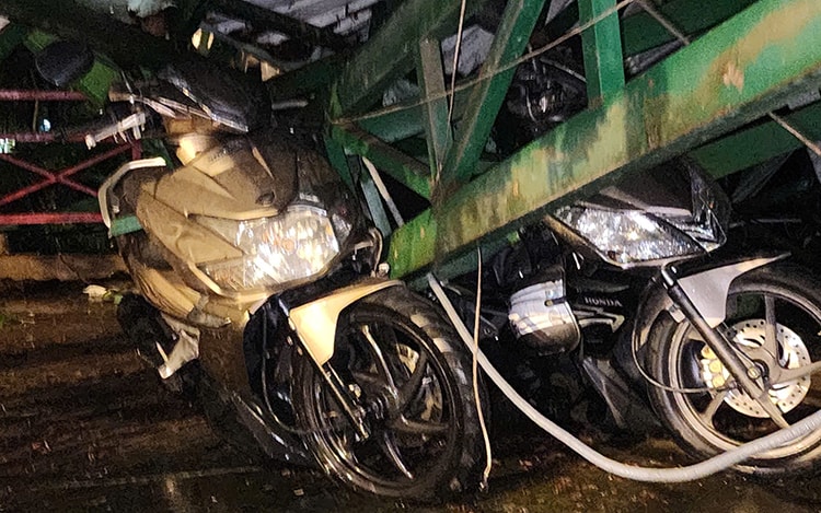 TP Hồ Chí Minh: Cây cổ thụ bật gốc đè sập nhà giữ xe công viên Bình Phú