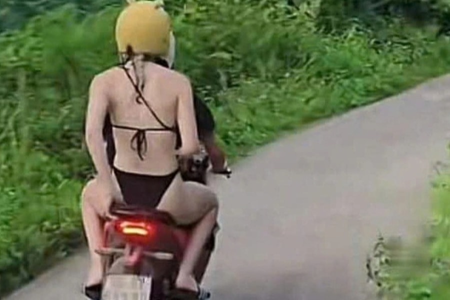 Tranh cãi cảnh khách Tây mặc bikini trên đường ở Tuyên Quang