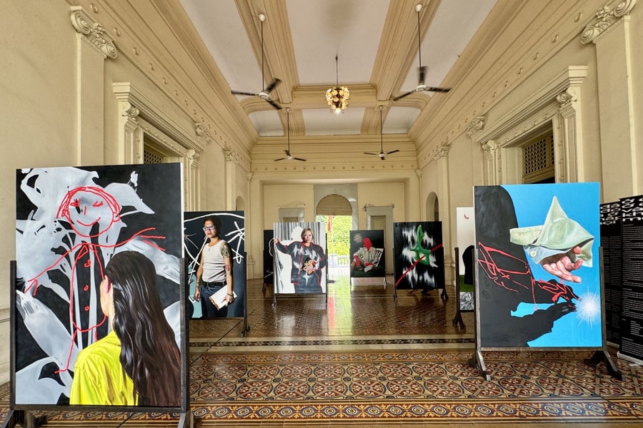 Triển lãm sơn dầu đầu tiên của nghệ sĩ Pháp tại TP Hồ Chí Minh