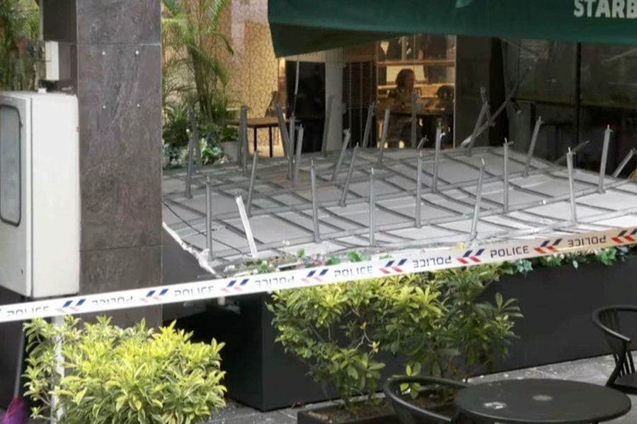 Mảng trần của quán ăn bất ngờ đổ sập đè 6 học sinh, 1 thai phụ nhập viện