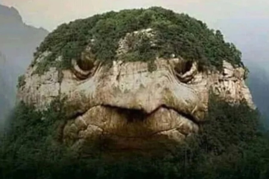 Tiết lộ sự thật về bức ảnh khối núi có hình con rùa khổng lồ gây sốt