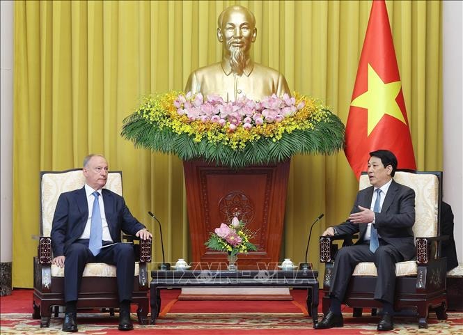 Chủ tịch nước Lương Cường tiếp Trợ lý Tổng thống Nga, Chủ tịch Hội đồng Biển Liên bang Nga