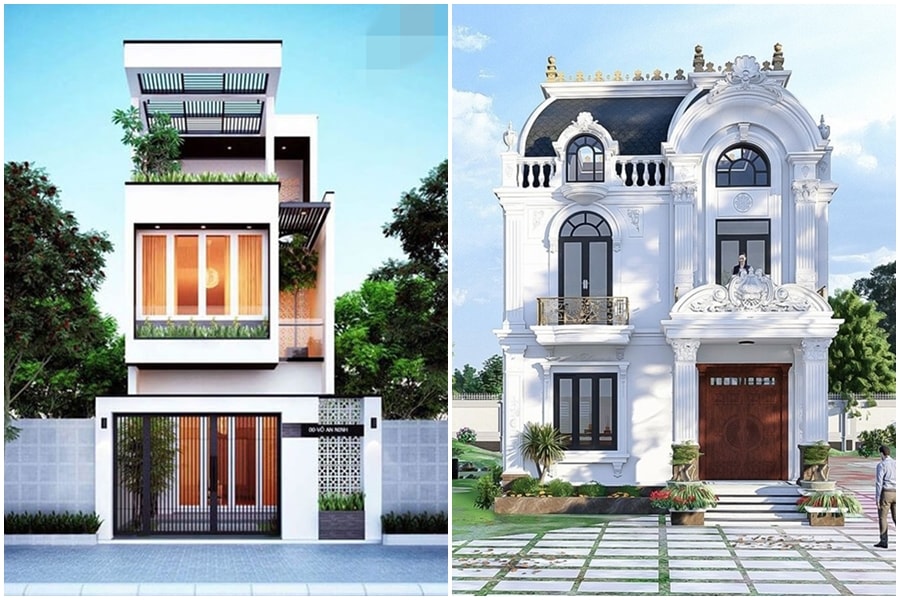 Những mẫu nhà phố 2 tầng hiện đại 2025