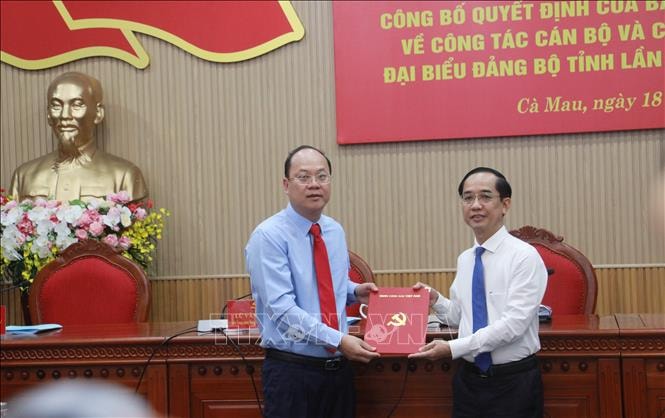 Đồng chí Hồ Thanh Thủy giữ chức Phó Bí thư Tỉnh ủy Cà Mau