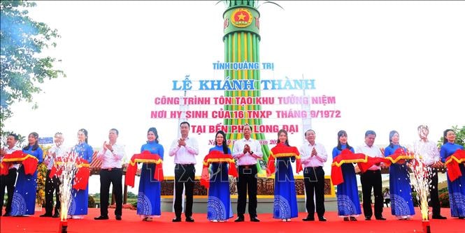 Khánh thành công trình tôn tạo Khu tưởng niệm nơi hy sinh của 16 Thanh niên xung phong