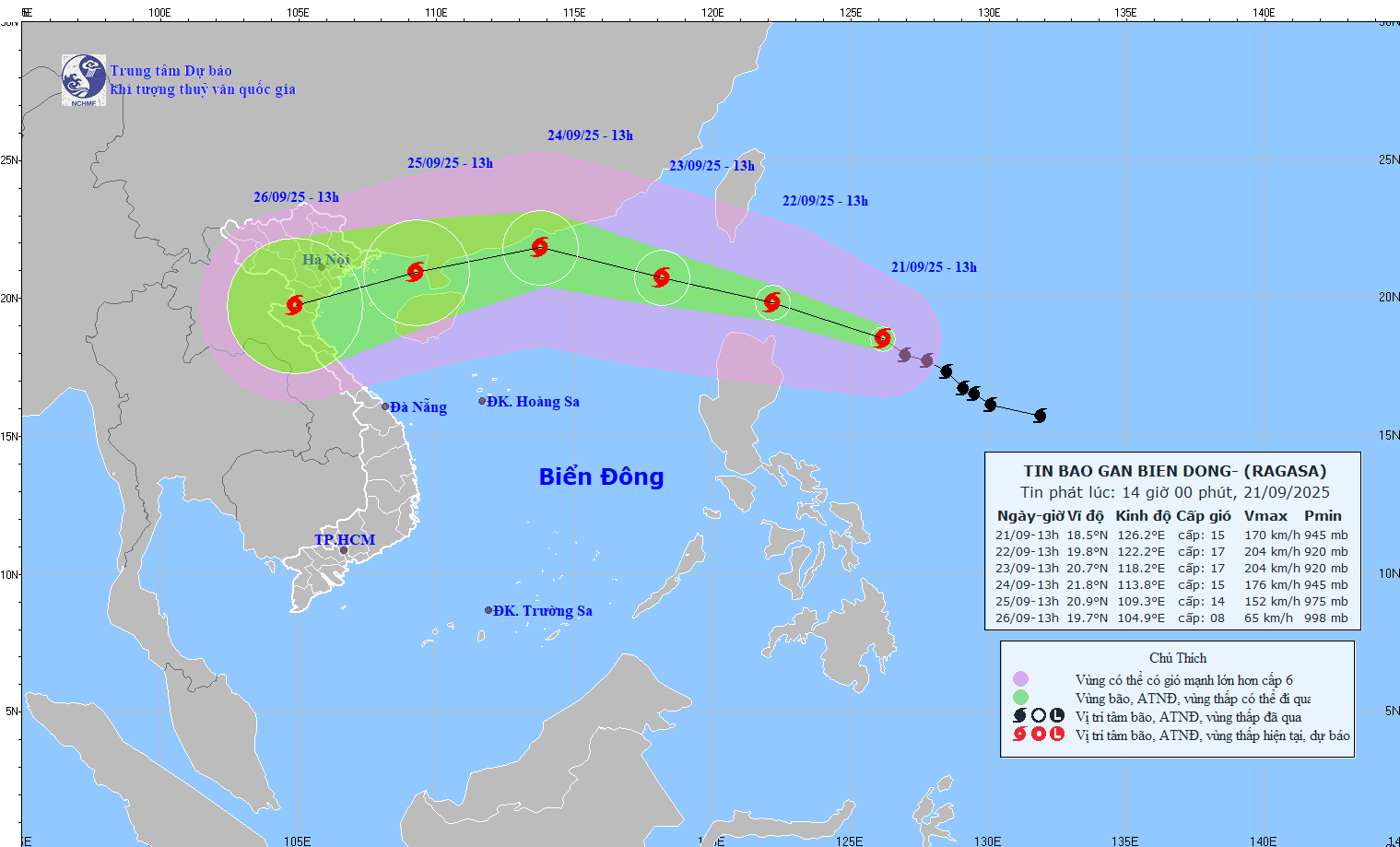 Siêu bão RAGASA có cường độ mạnh tương đương cơn bão YAGI, gây mưa lớn ở Bắc Bộ