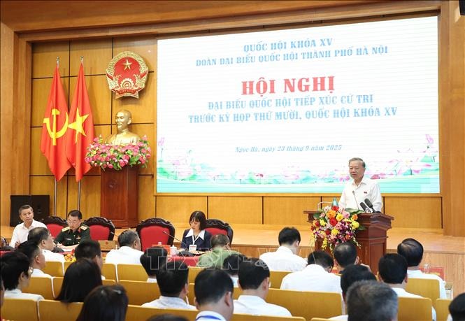 Tổng Bí thư Tô Lâm tiếp xúc cử tri Hà Nội trước Kỳ họp thứ mười, Quốc hội khoá XV
