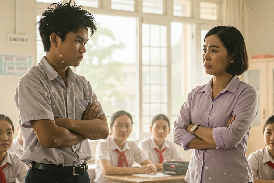 Cô giáo chỉ phạt học sinh đánh con tôi viết bản kiểm điểm