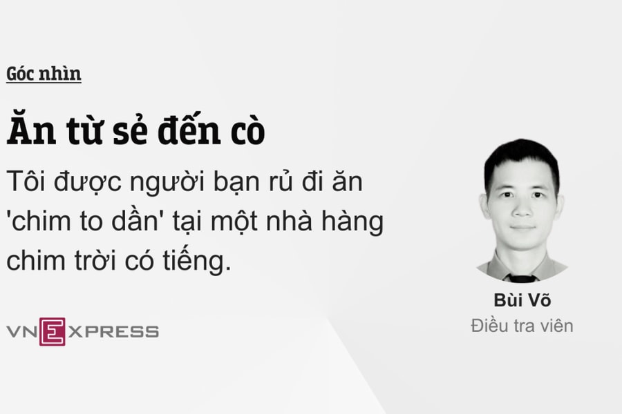 Ăn từ sẻ đến cò