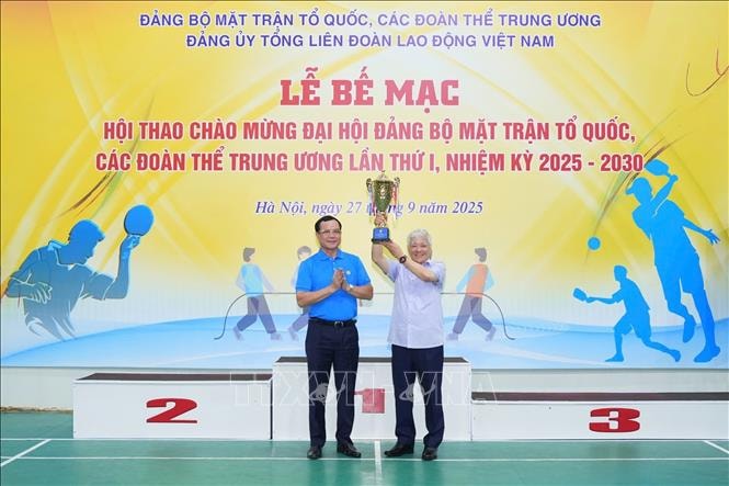 Bế mạc Hội thao chào mừng Đại hội đại biểu Đảng bộ MTTQ, các đoàn thể Trung ương