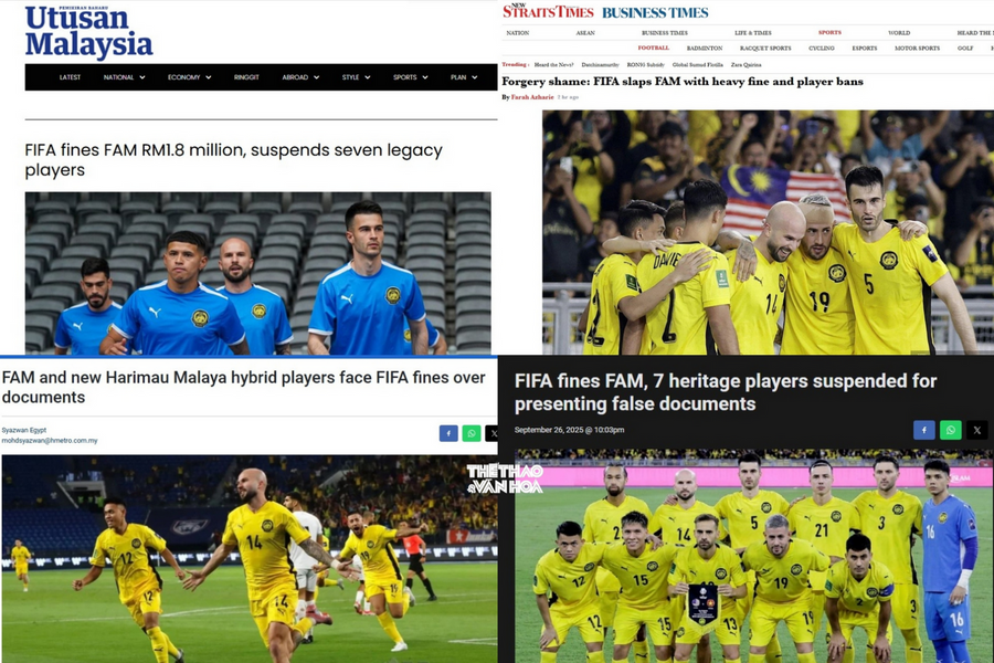 Truyền thông Malaysia choáng váng vì án phạt của FIFA