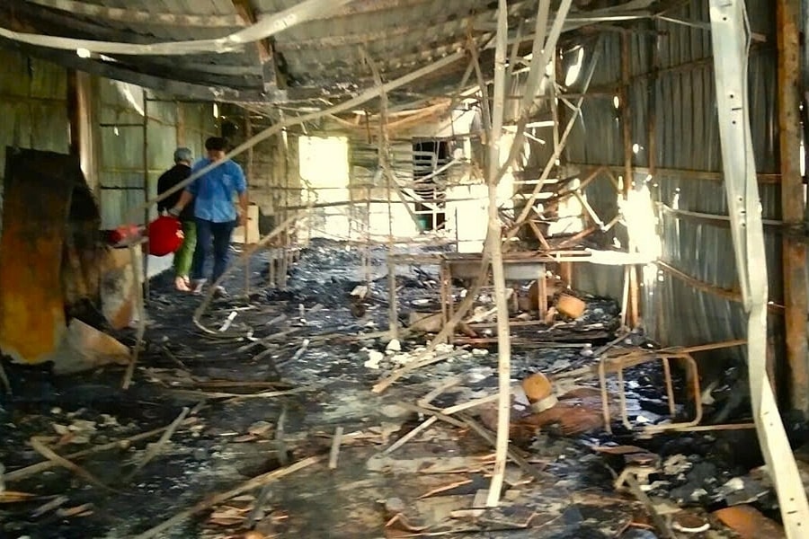 Cháy nhà ở Cà Mau, bé trai tử vong