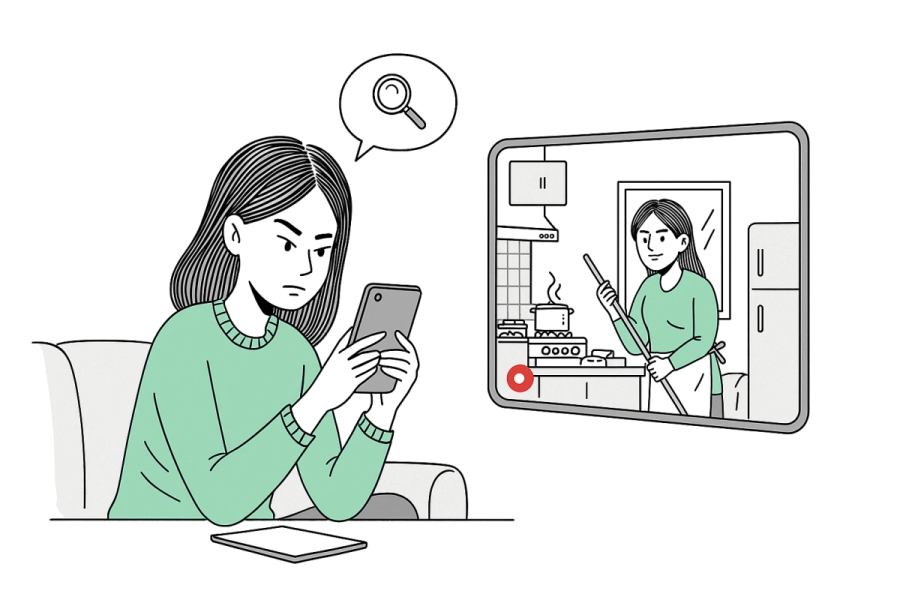 Em chồng ngày ngày 'soi' tôi qua camera