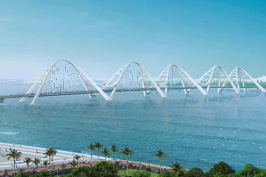 Khởi công cầu thiết kế từ ý tưởng mái tóc, vượt vịnh Rạch Giá