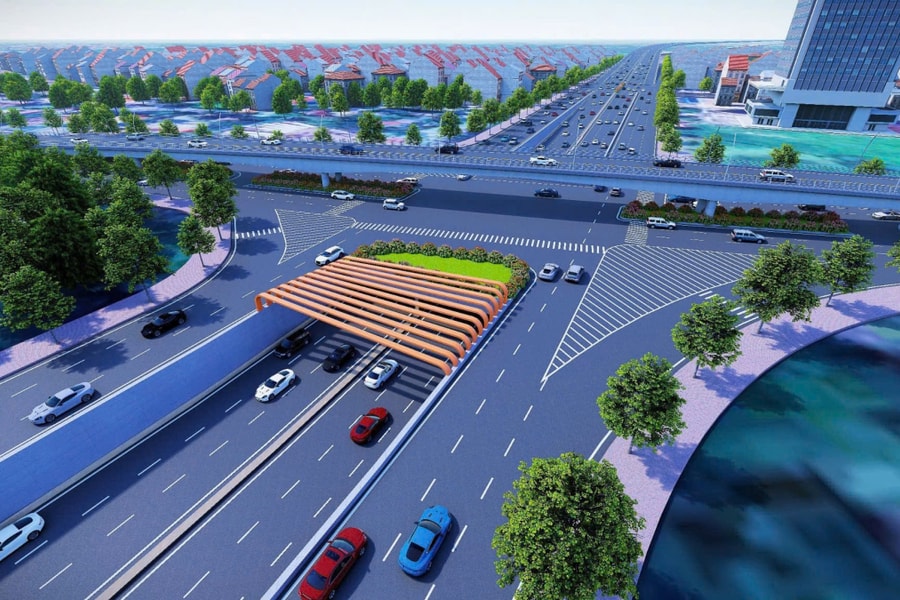 Khởi công xây hầm chui tại nút giao Cổ Linh, phường Long Biên