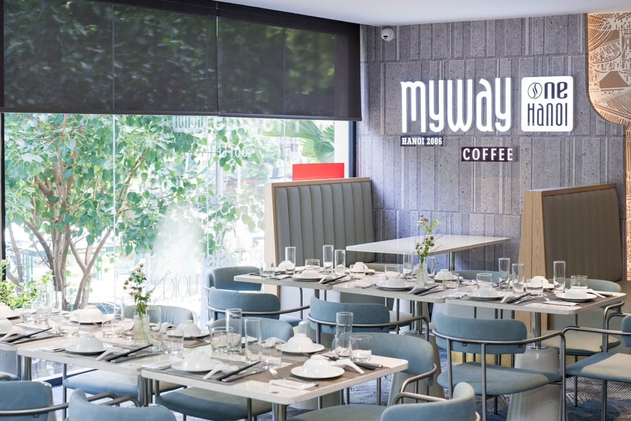 Mô hình rang xay cà phê kết hợp nhà hàng tại My Way Coffee