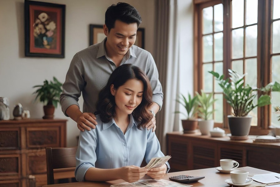 Tôi lương 50 triệu nhưng nộp cho vợ 45 triệu