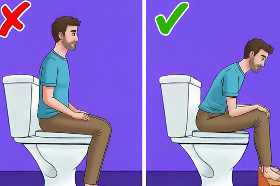 Tư thế ngồi bồn cầu nào tốt cho sức khỏe?