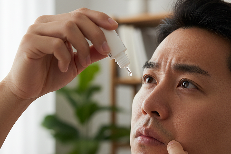 Làm gì ngăn thuốc nhỏ mắt chảy vào mũi, họng?