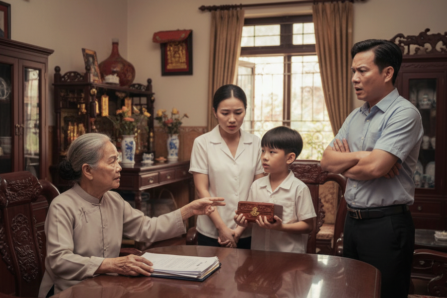 Bà cụ 75 tuổi chia đất thừa kế cho con dâu, không cho con trai