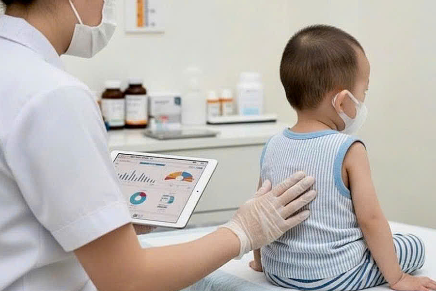 Ăn cơm từ 7 tháng tuổi, bé trai suy dinh dưỡng