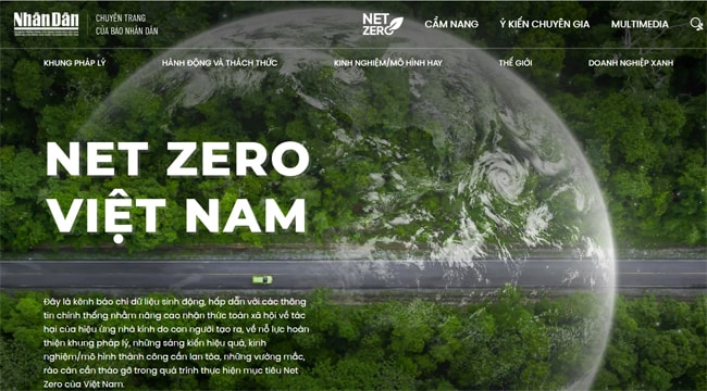 Báo Nhân Dân ra mắt chuyên trang thông tin 'Net Zero Việt Nam'