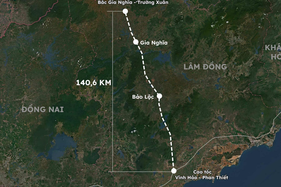 Sẽ đầu tư cao tốc Gia Nghĩa - Bảo Lộc - Phan Thiết dài hơn 140 km