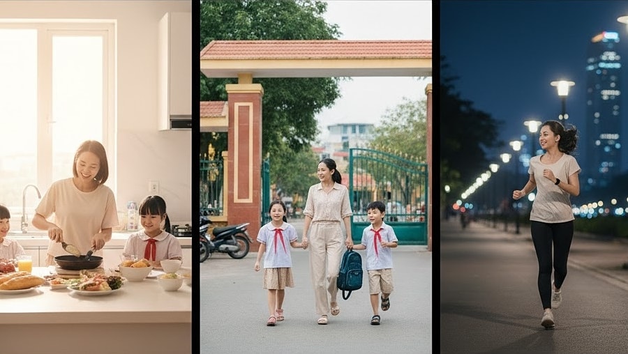 Tháng kiếm 80 triệu, tôi vẫn tập gym, mang cơm đi làm, đưa con đi học