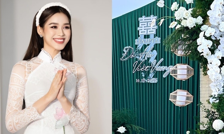 Không gian lễ ăn hỏi của hoa hậu Đỗ Thị Hà
