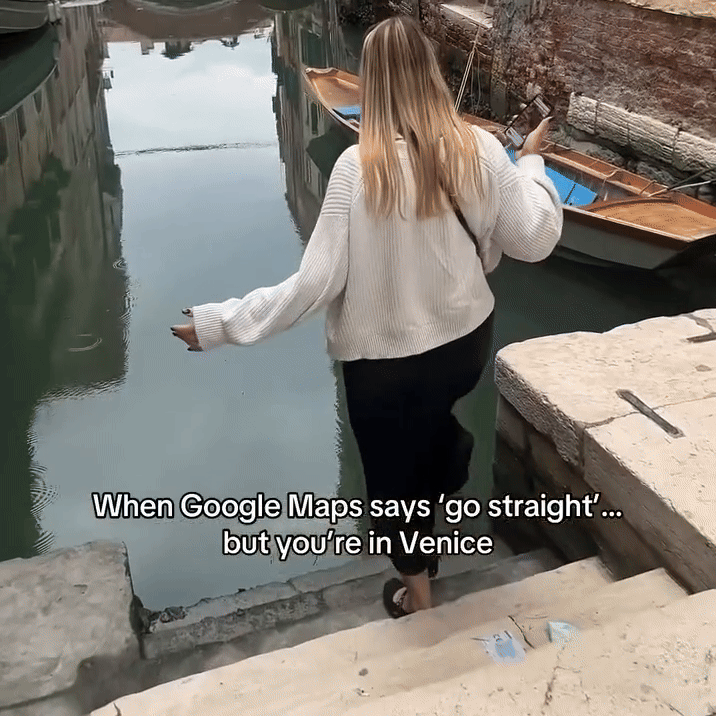 Ngã xuống kênh đào Venice vì tin lời Google maps